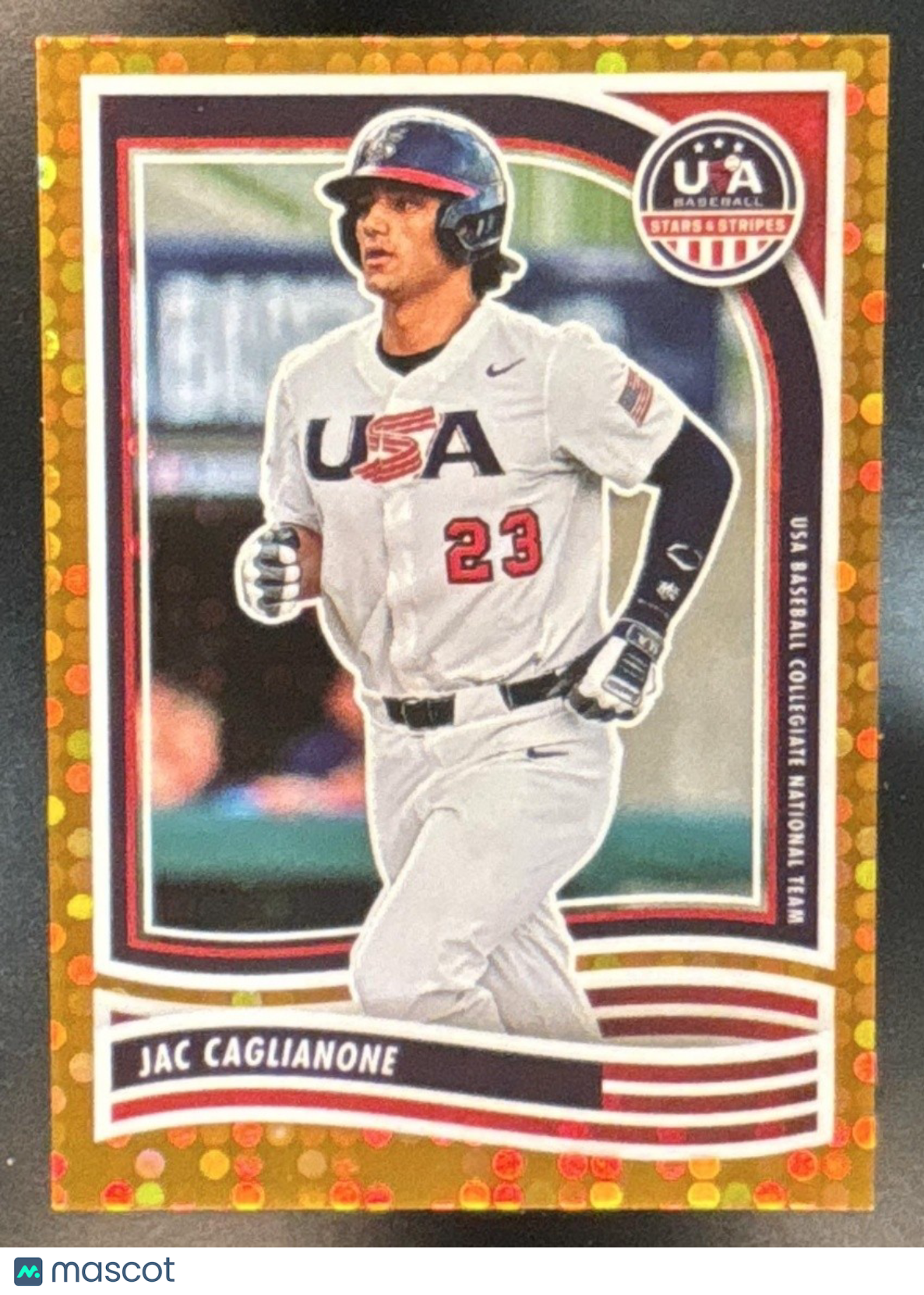 2024 Panini Stars & Stripes USA Baseball Jac Caglianone Orange /75 #100