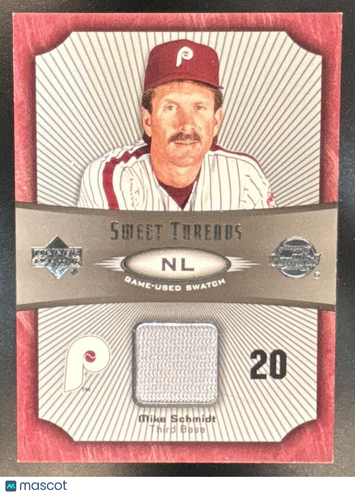 2004 Upper Deck Ultimate Collection Mike Schmidt Sweet Patch MEM Phillies