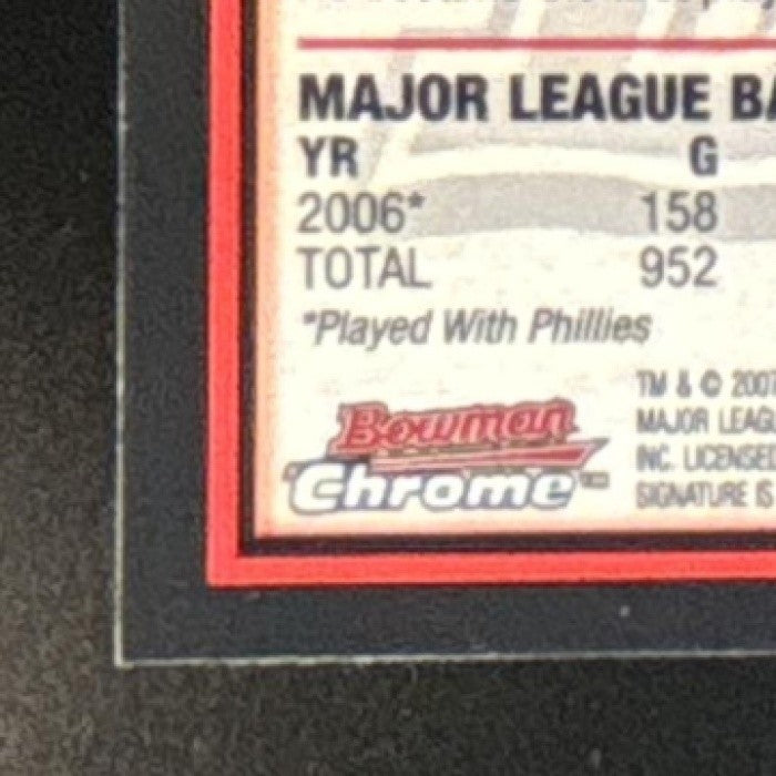 2007 Bowman Chrome Jimmy Rollins Refractor #170 Philadelphia Phillies