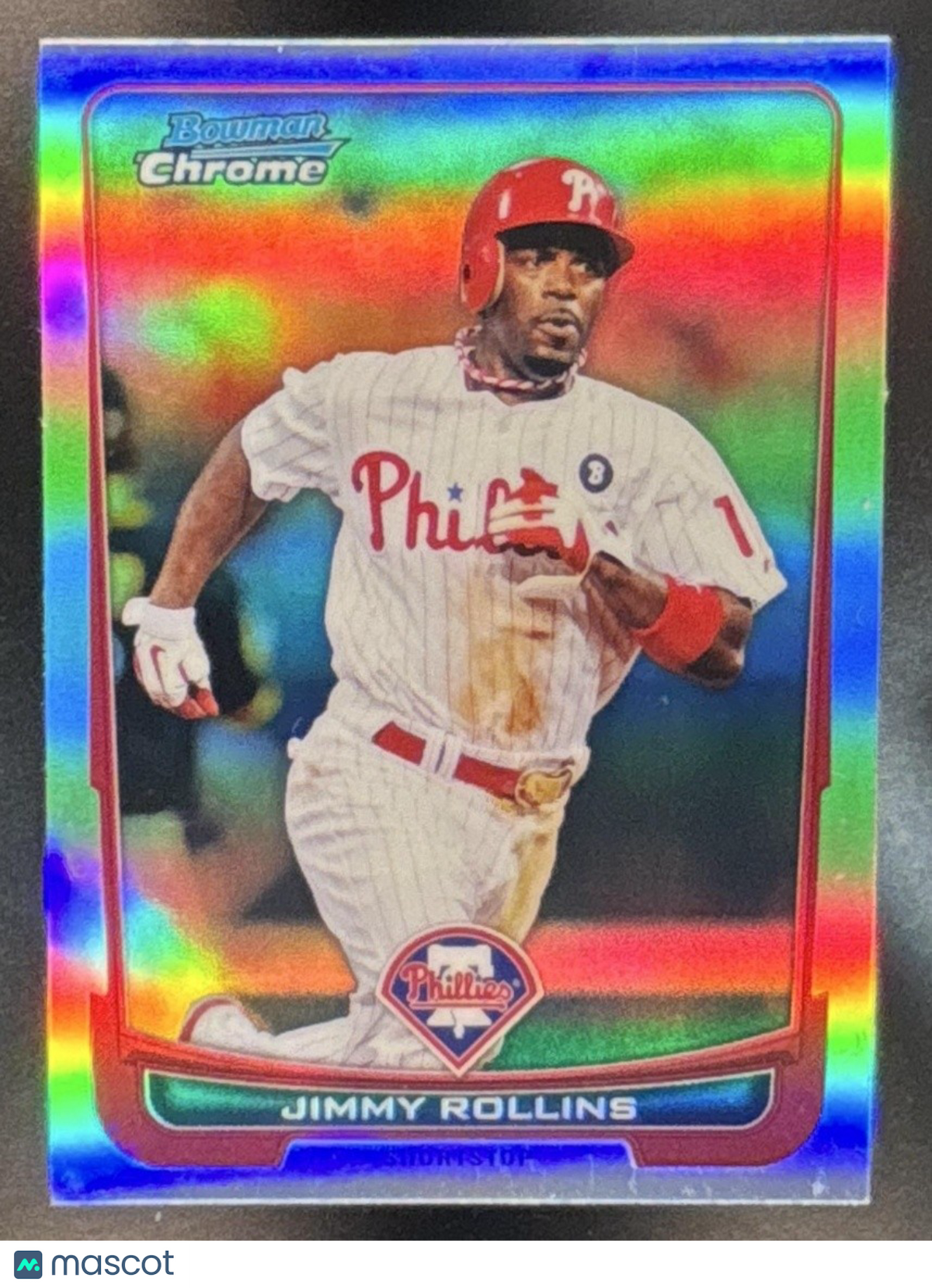2012 Bowman Chrome Jimmy Rollins Refractor #65 Philadelphia Phillies