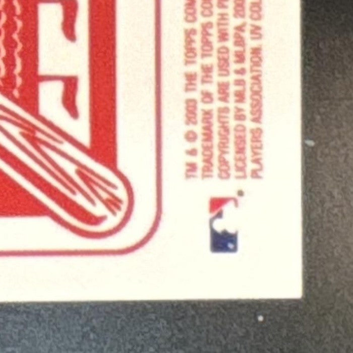 2003 Topps Chrome Pat Burrell Red Backs Relics Refractor Philadelphia Phillies
