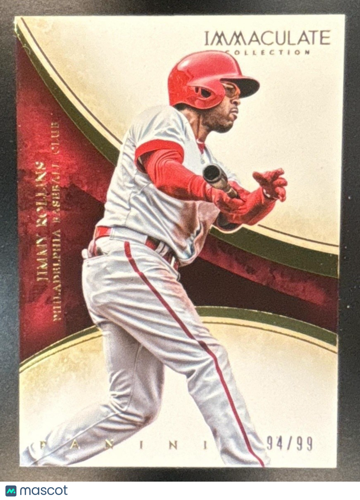 2014 Panini Immaculate Collection Jimmy Rollins /99 #44 Philadelphia Phillies