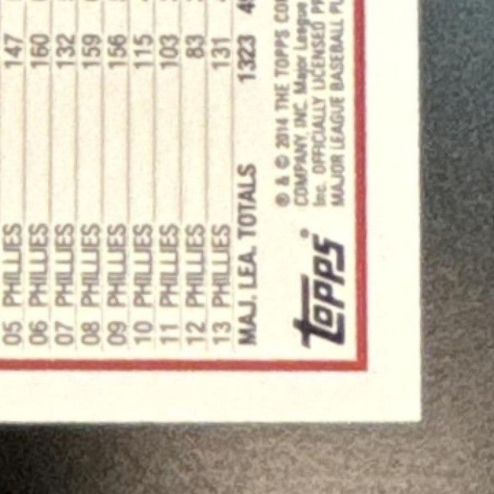 2014 Topps Mini Chase Utley Gold /63 #502 Philadelphia Phillies
