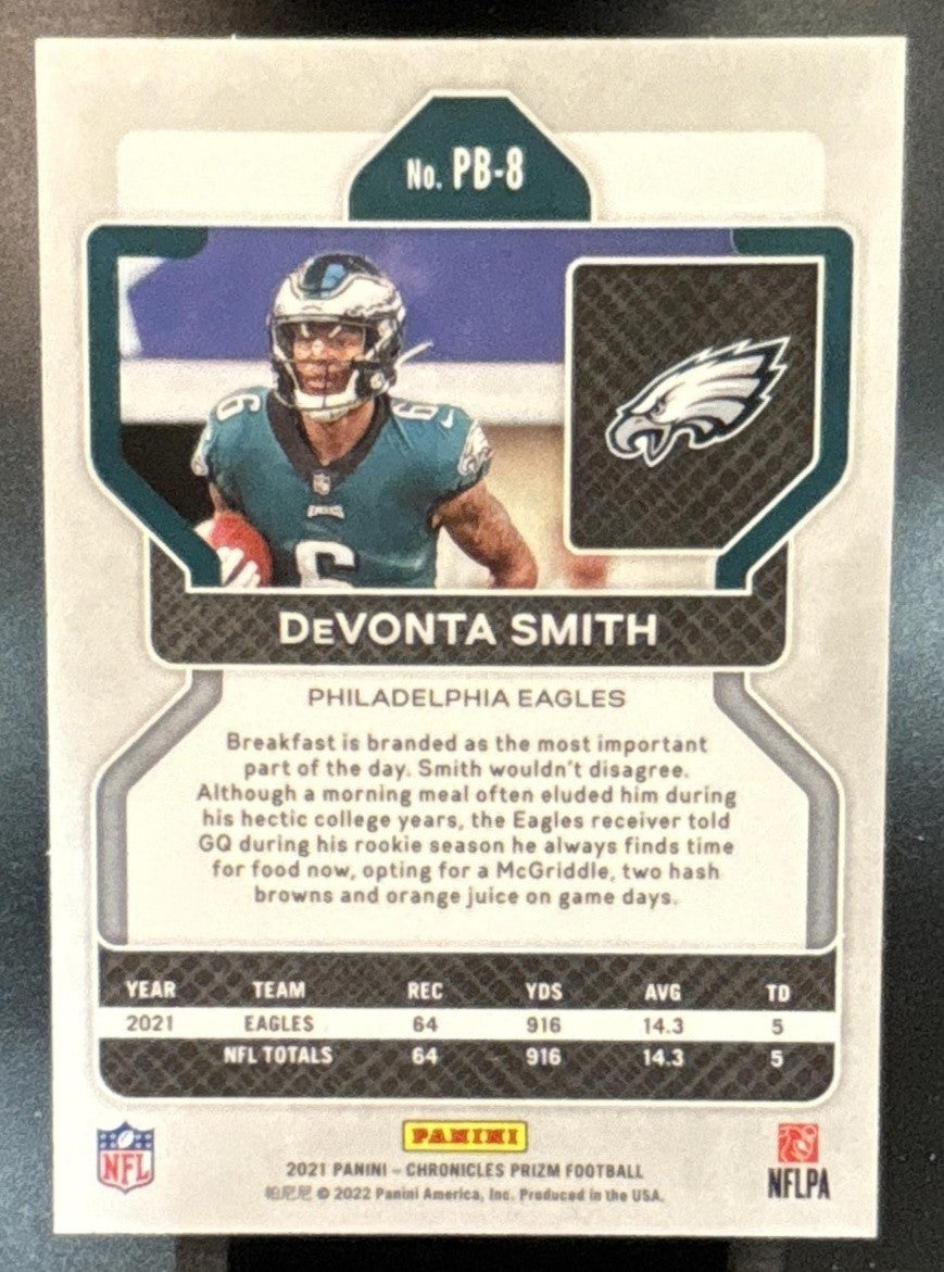 2021 Panini Chronicles DeVonta Smith Prizm Black #PB-8 RC Eagles