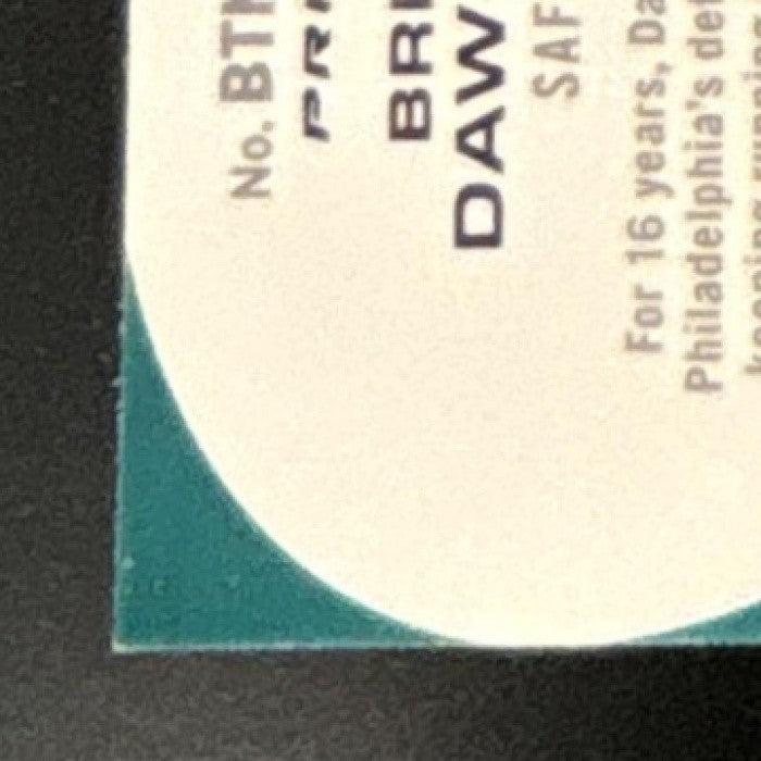2021 Panini Playoff Brian Dawkins Behind the Numbers BTN-BDA Philadelphia Eagles