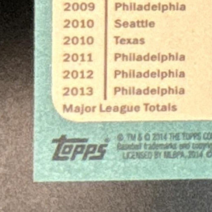 2014 Topps Heritage Cliff Lee Chrome Black /65 #20 Philadelphia Phillies