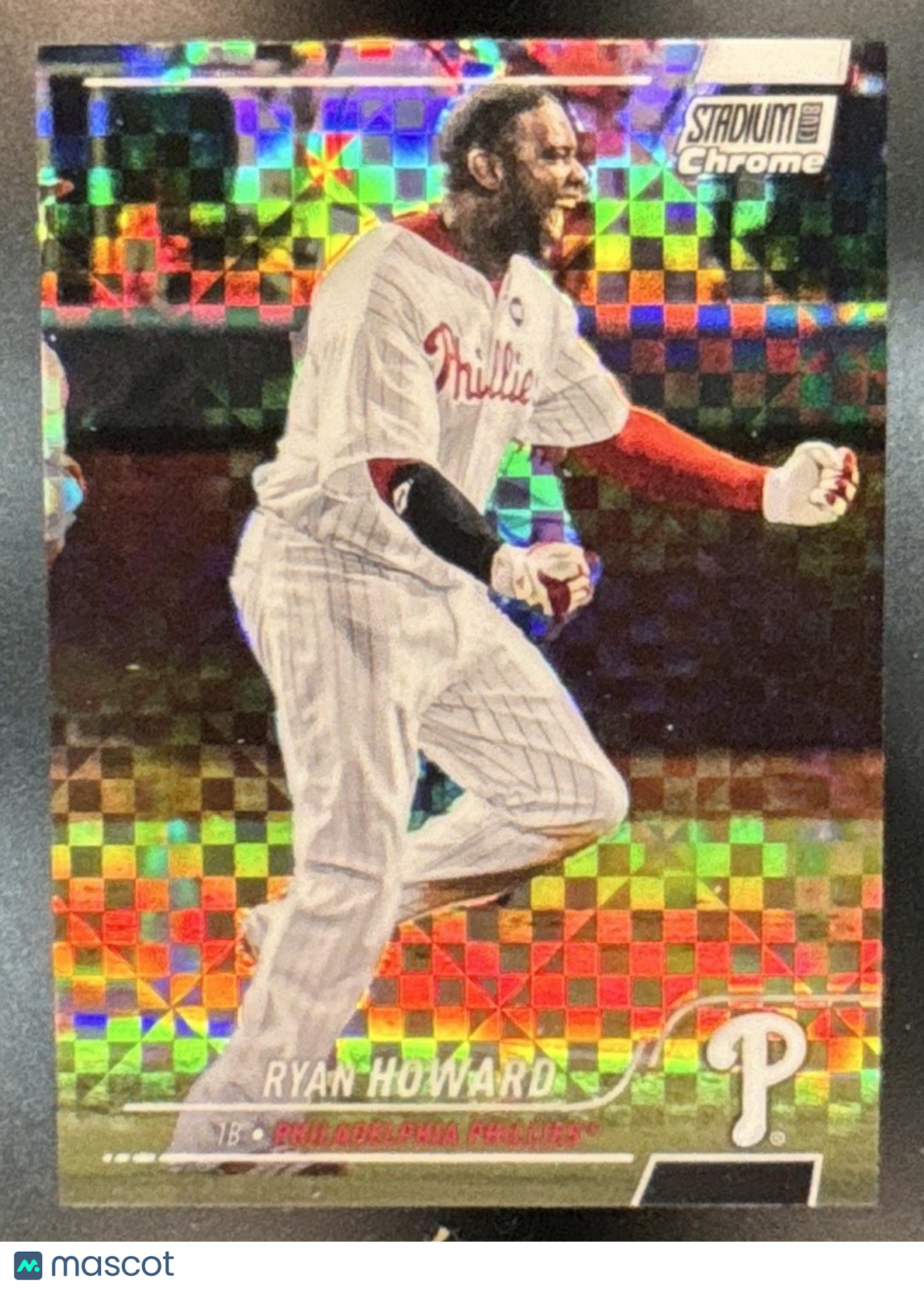 2022 Topps Stadium Club Chrome Ryan Howard X Fractor #28 Philadelphia Phillies