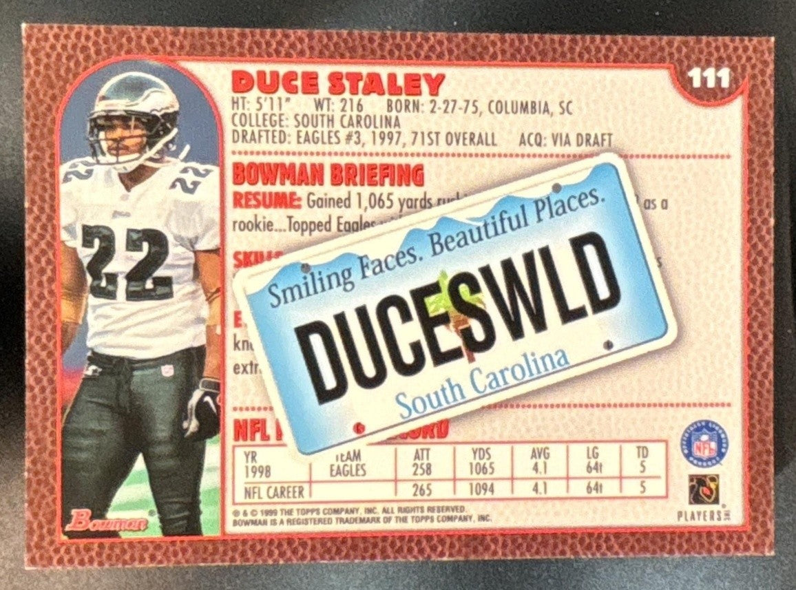 1999 Bowman Duce Staley #111 Philadelphia Eagles