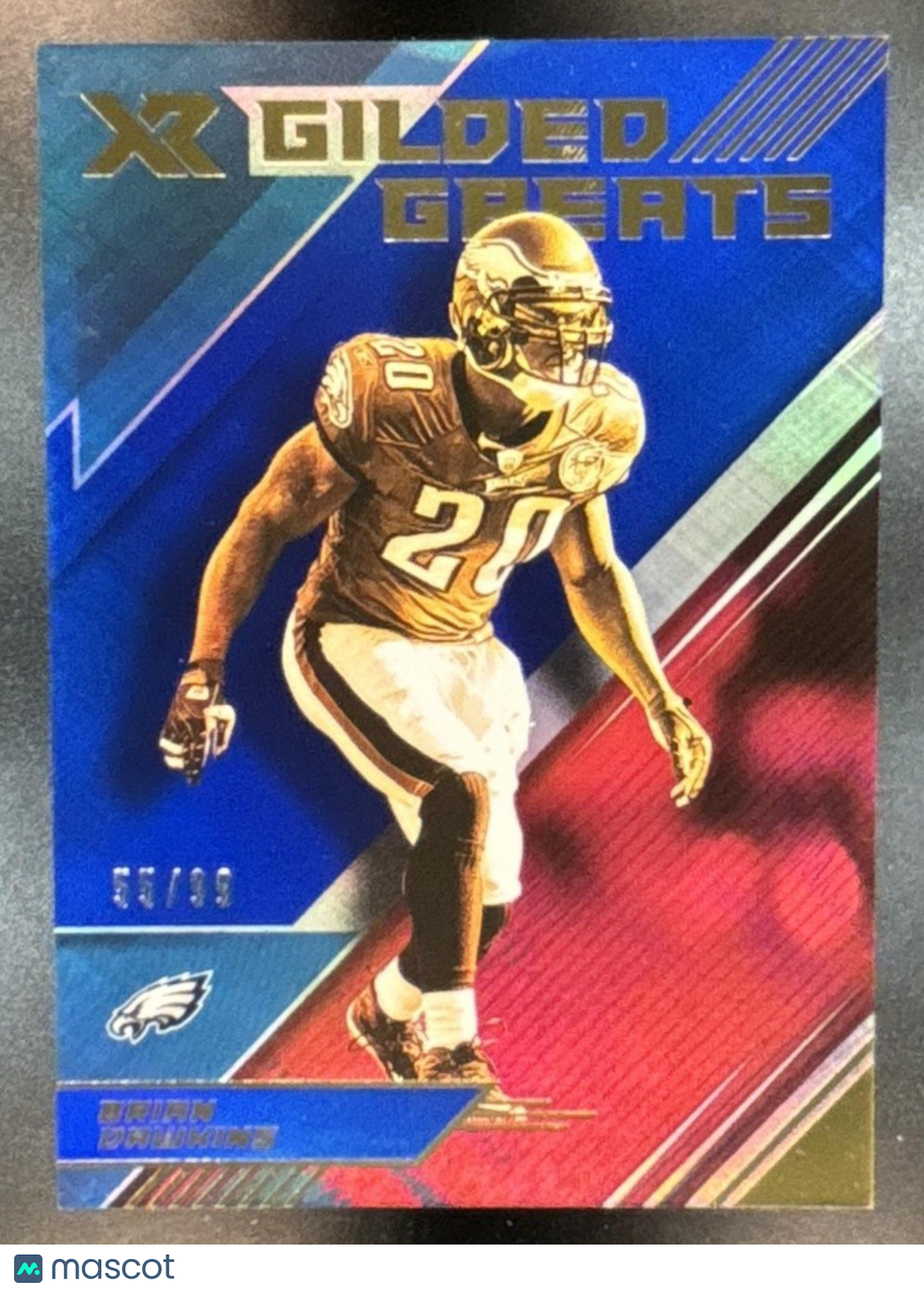 2019 Panini XR Brian Dawkins Gilded Greats Blue /99 #GG-7 Philadelphia Eagles
