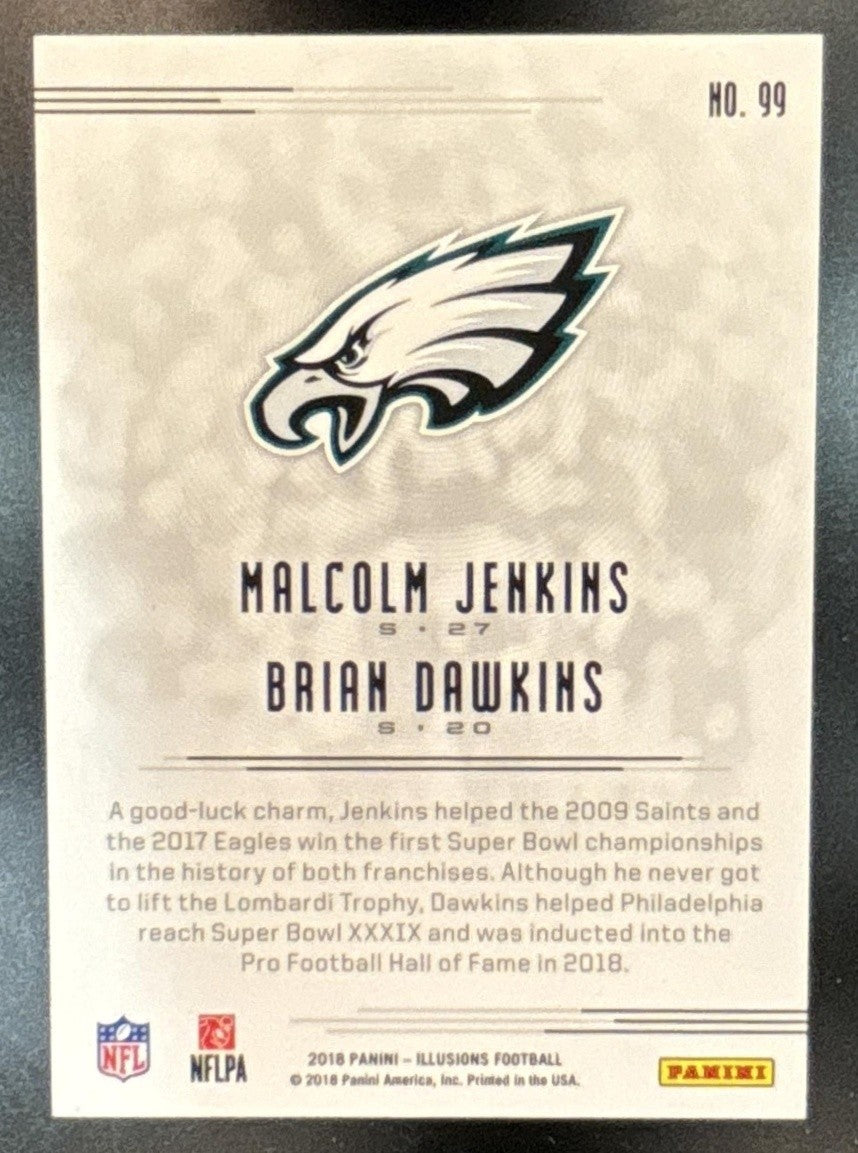 2018 Panini Illusions Brian Dawkins Malcolm Jenkins Red /199 #99 Eagles