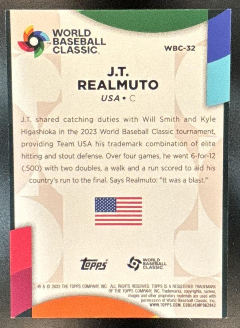 2023 Topps J.T. Realmuto World Baseball Classic Stars Red 10/10 #WBC-32