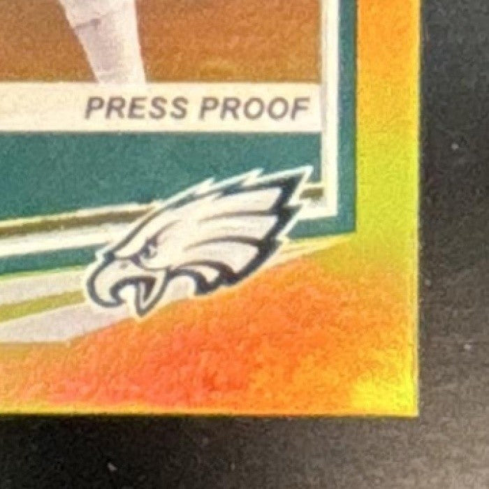 2020 Panini Donruss Carson Wentz Press Proof Die Cut Gold /75 #205b Eagles