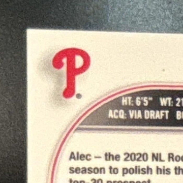 2022 Topps Chrome Alec Bohm Gold Refractor 13/50 #89 Philadelphia Phillies
