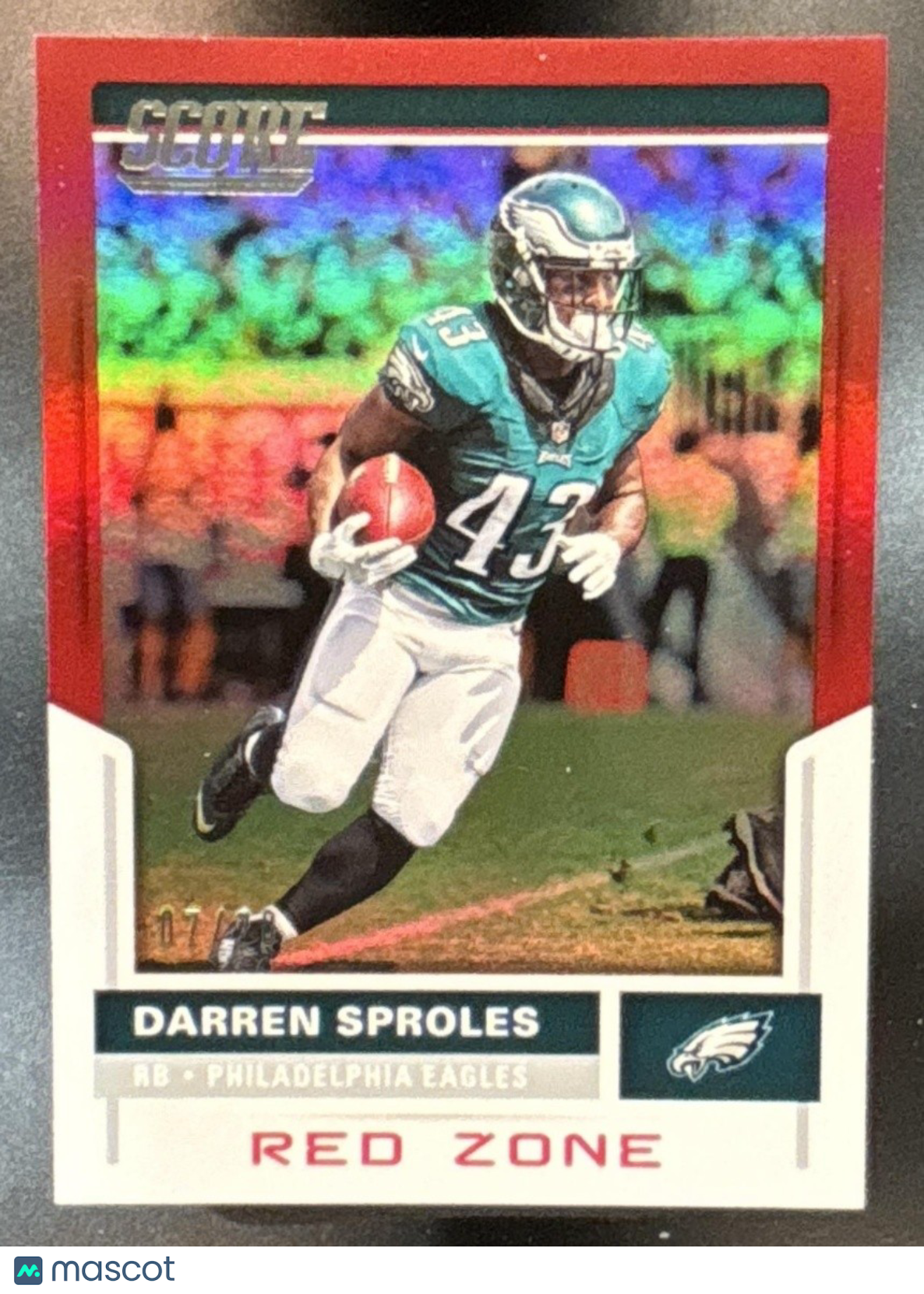 2017 Panini Score Darren Sproles Red Zone /20 #31 Philadelphia Eagles