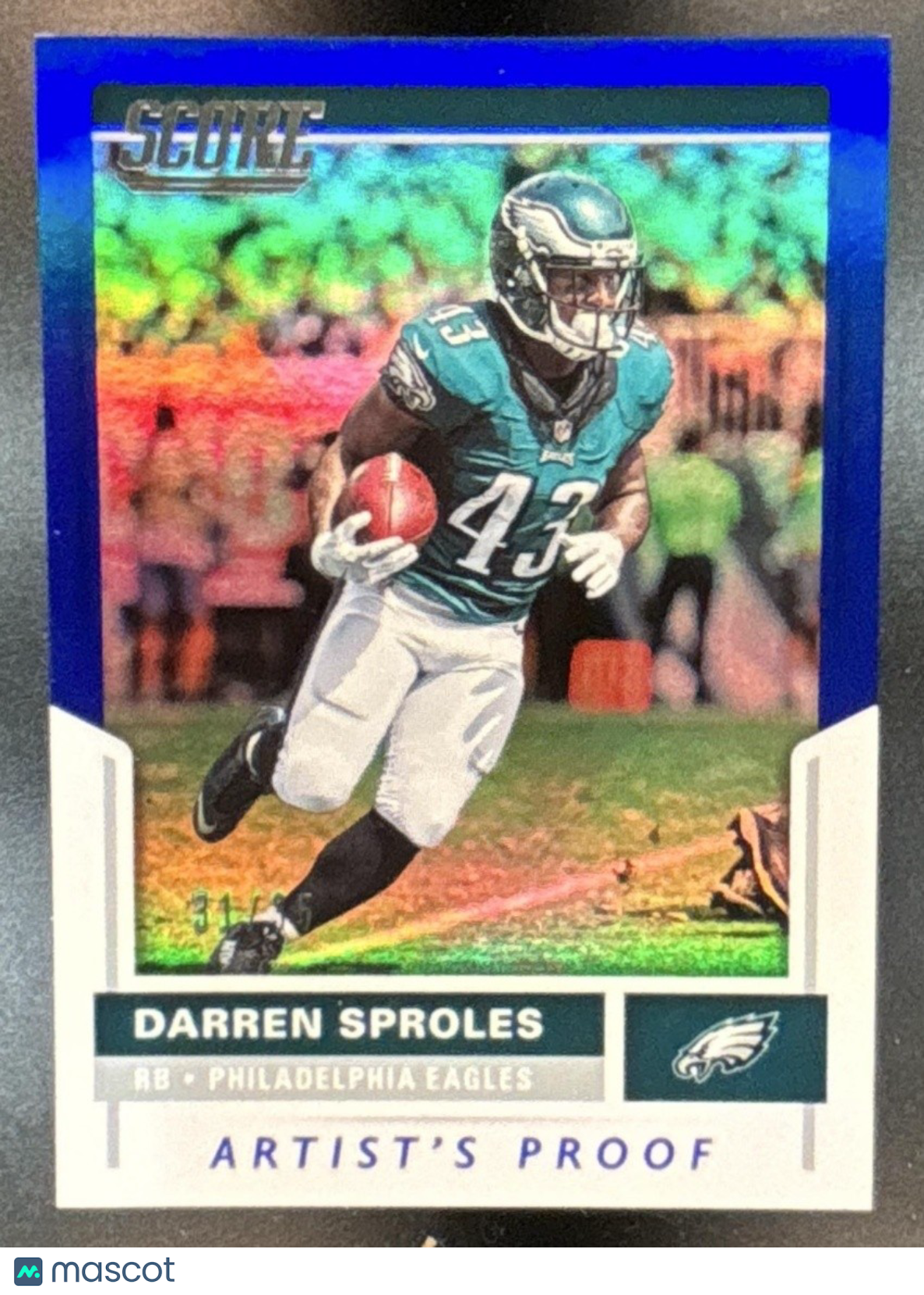2017 Panini Score Darren Sproles Artist's Proof /35 #31 Philadelphia Eagles
