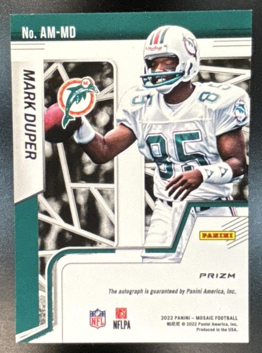 2022 Panini Mosaic Mark Duper Auto Mosaic Prizm #AM-MD Miami Dolphins