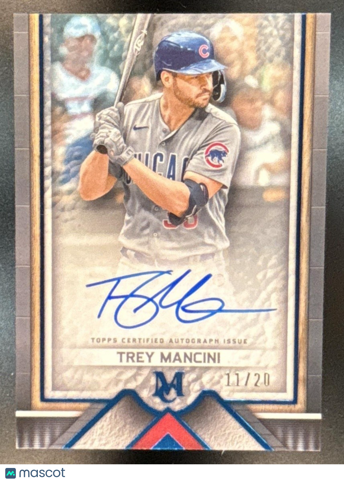 2023 Topps Museum Collection Trey Mancini Archival Auto Sapphire /20 Cubs