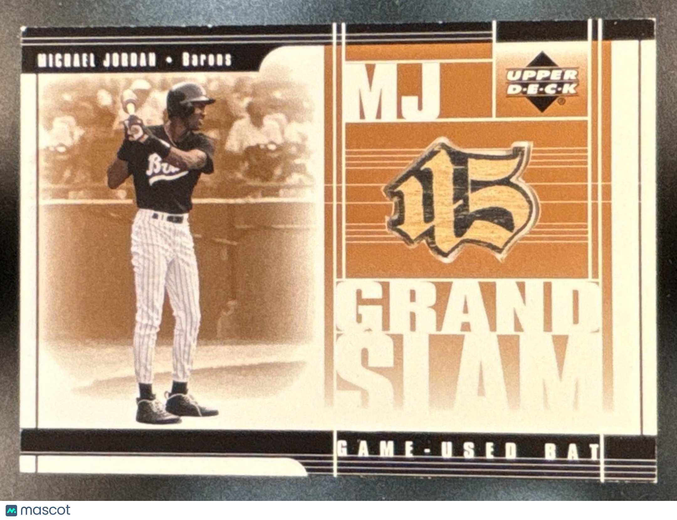 2001 Upper Deck Prospect Premieres Michael Jordan MJ Grandslam Game Bat #MJ1 MEM