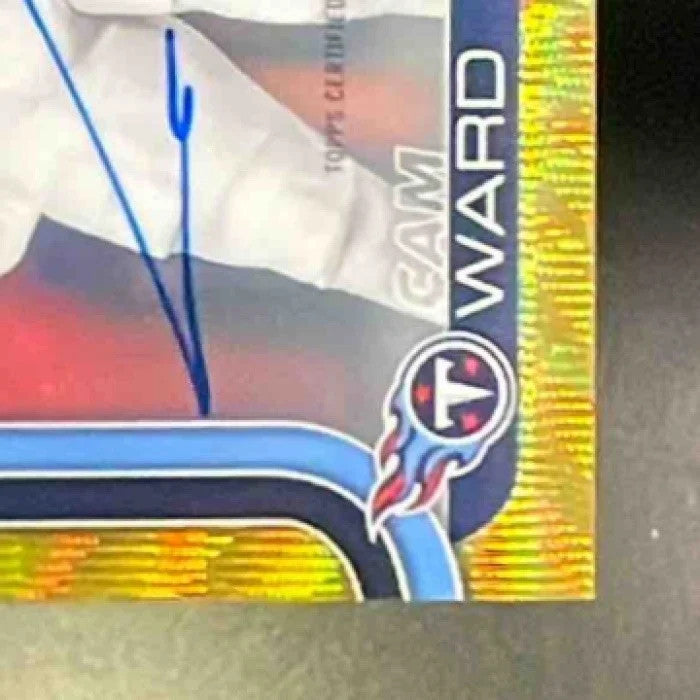 2025 Topps Chrome Cam Ward #RA-CWA Rookie Auto Gold Wave Refractor /50 RC Titans