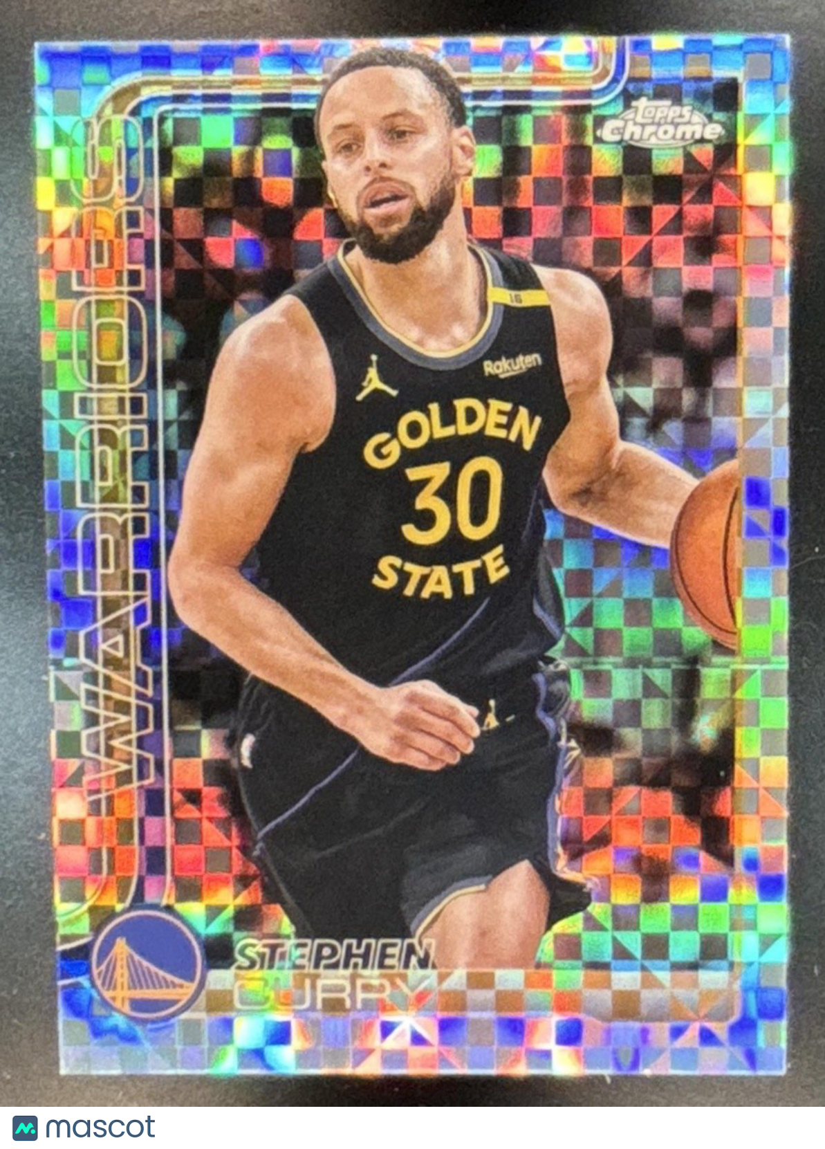2025-26 Topps Chrome Stephen Curry X-Fractor #201 Golden State Warrior