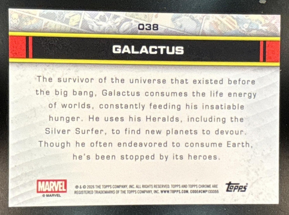 2026 Topps Chrome Marvel Comics Galactus Red X-Fractor /5 #038