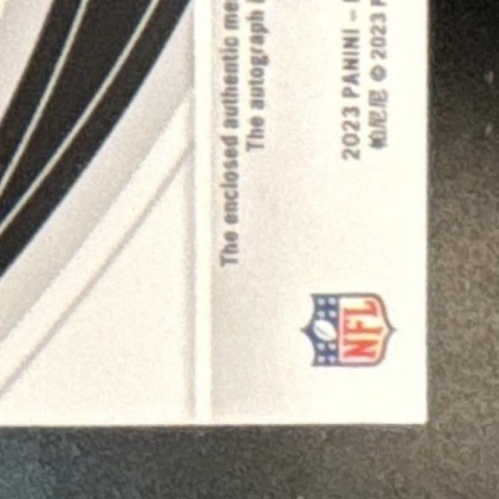 2023 Immaculate Collection Tony Romo Eye Black Laundry Tag 1/1 Auto