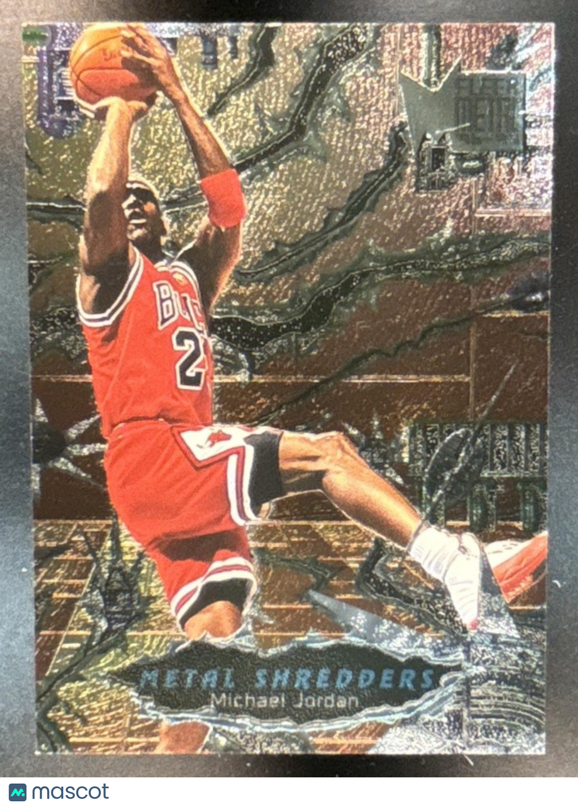 1996 Skybox Metal Michael Jordan #241 Metal Shredders Chicago Bulls