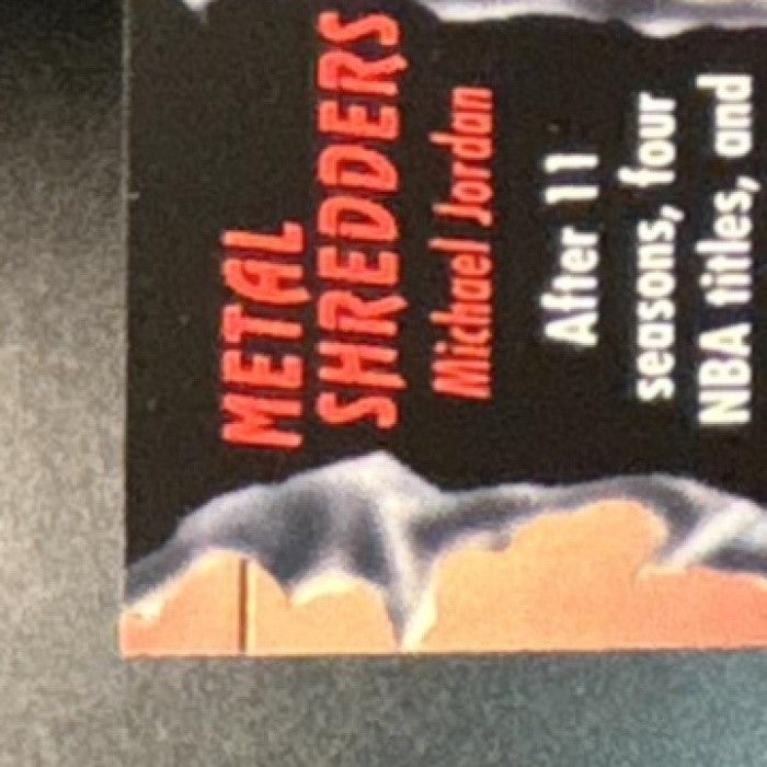 1996 Skybox Metal Michael Jordan #241 Metal Shredders Chicago Bulls