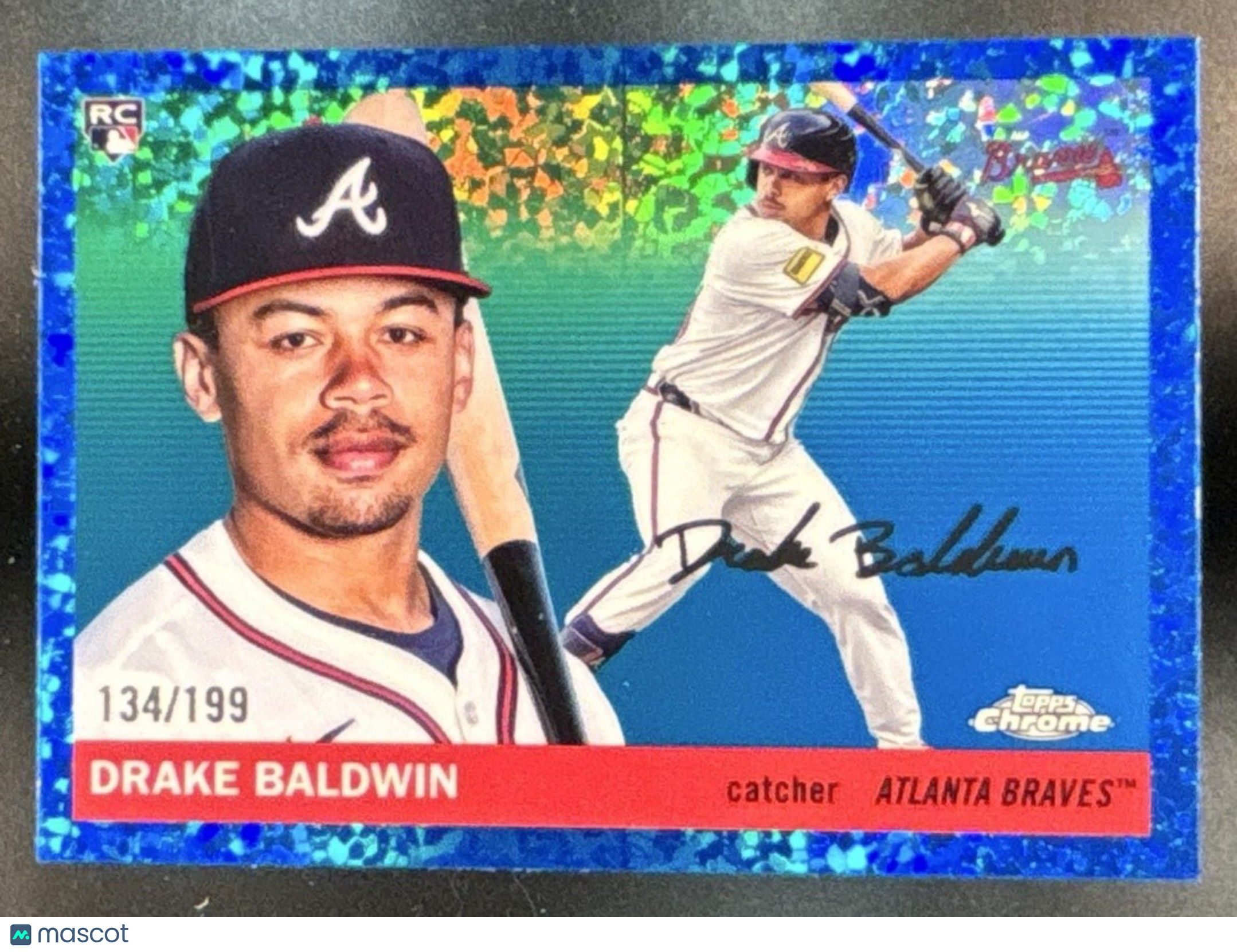 2025 Topps Chrome Platinum Anniversary Drake Baldwin Blue Mini-Diamond /199 RC