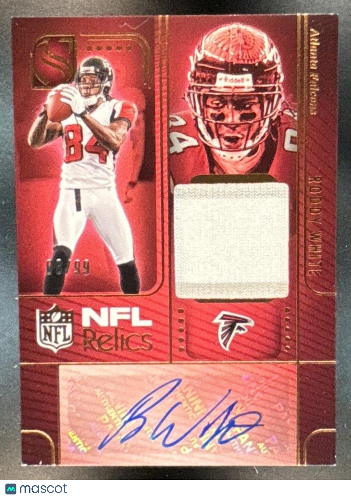 2025 Panini Silhouette Roddy White NFL Relic Auto Bronze /99 MEM Atlanta Falcons