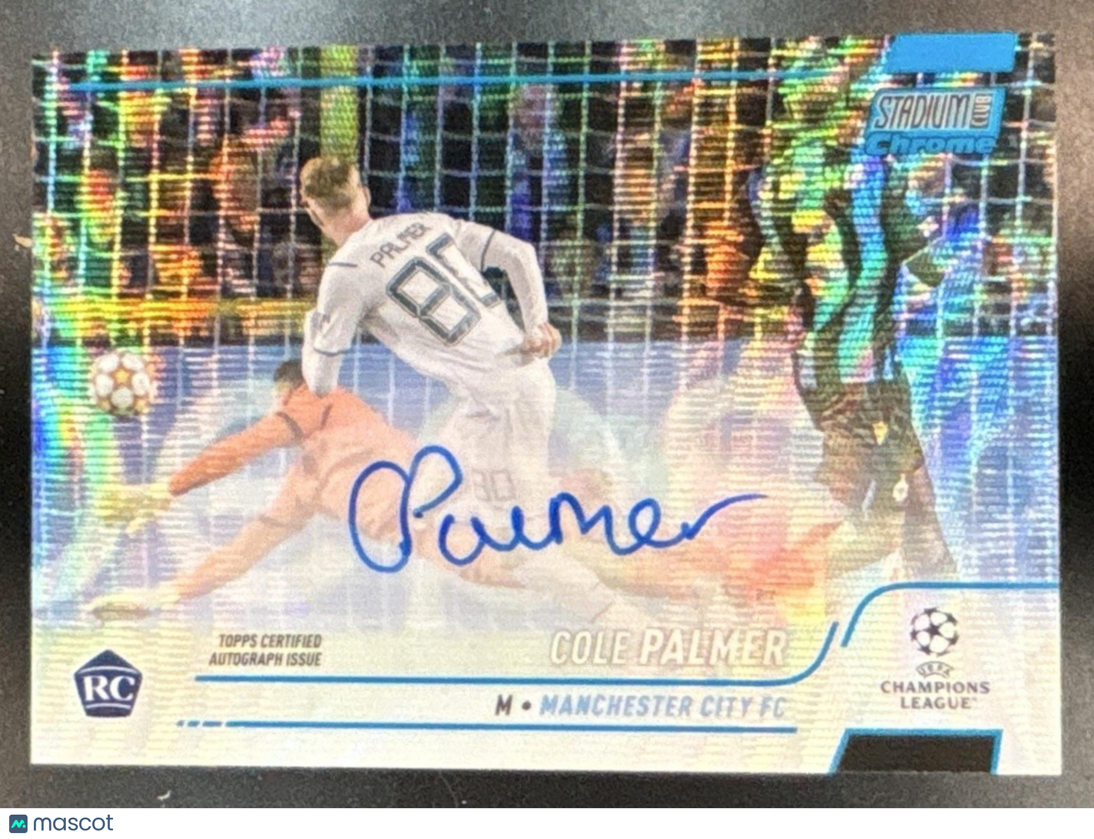 2021 Topps Stadium Club Chrome UEFA Champions League Cole Palmer Auto Blue /75