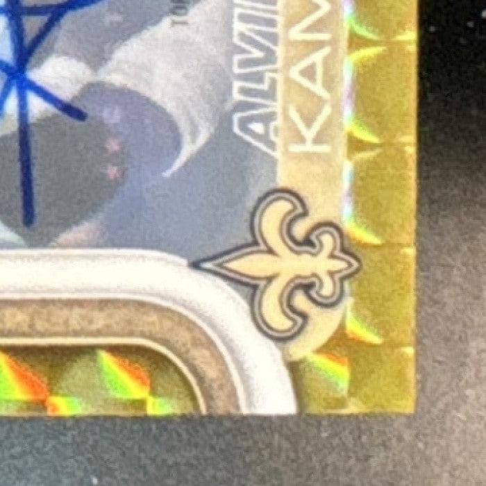 2025 Topps Chrome Alvin Kamara Auto Gold Geometric /50 #BA-AK New Orleans Saints