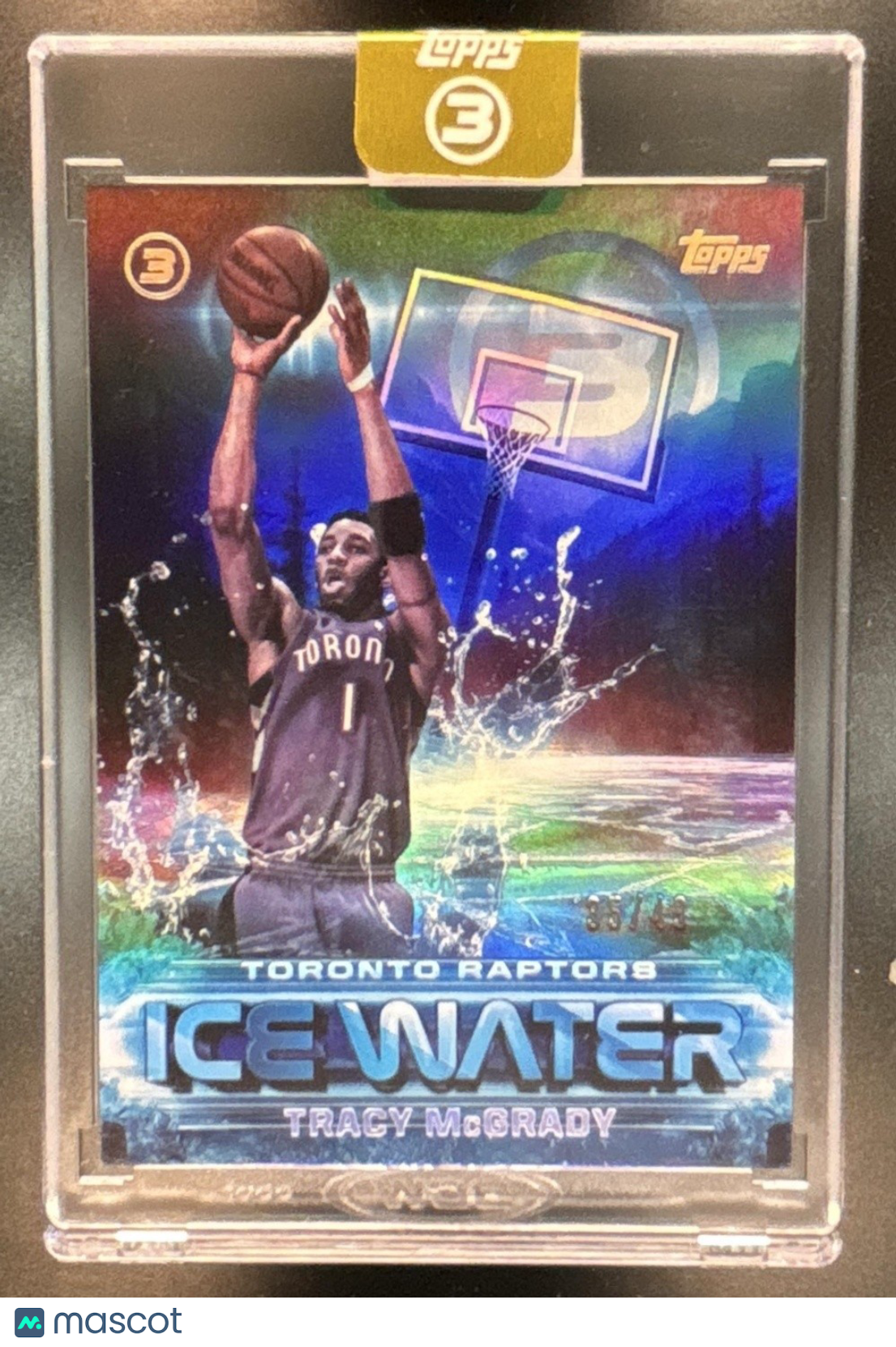 2025-26 Topps Three Tracy McGrady Ice Water /49 #IW-36 Toronto Raptors