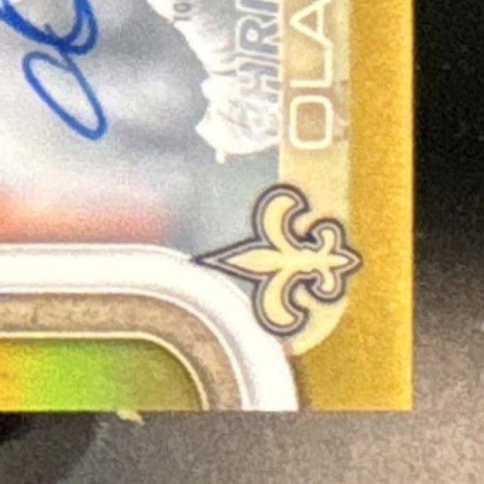 2025 Topps Chrome Chris Olave Auto Gold Refractor 1/50 #BA-CO New Orleans Saints