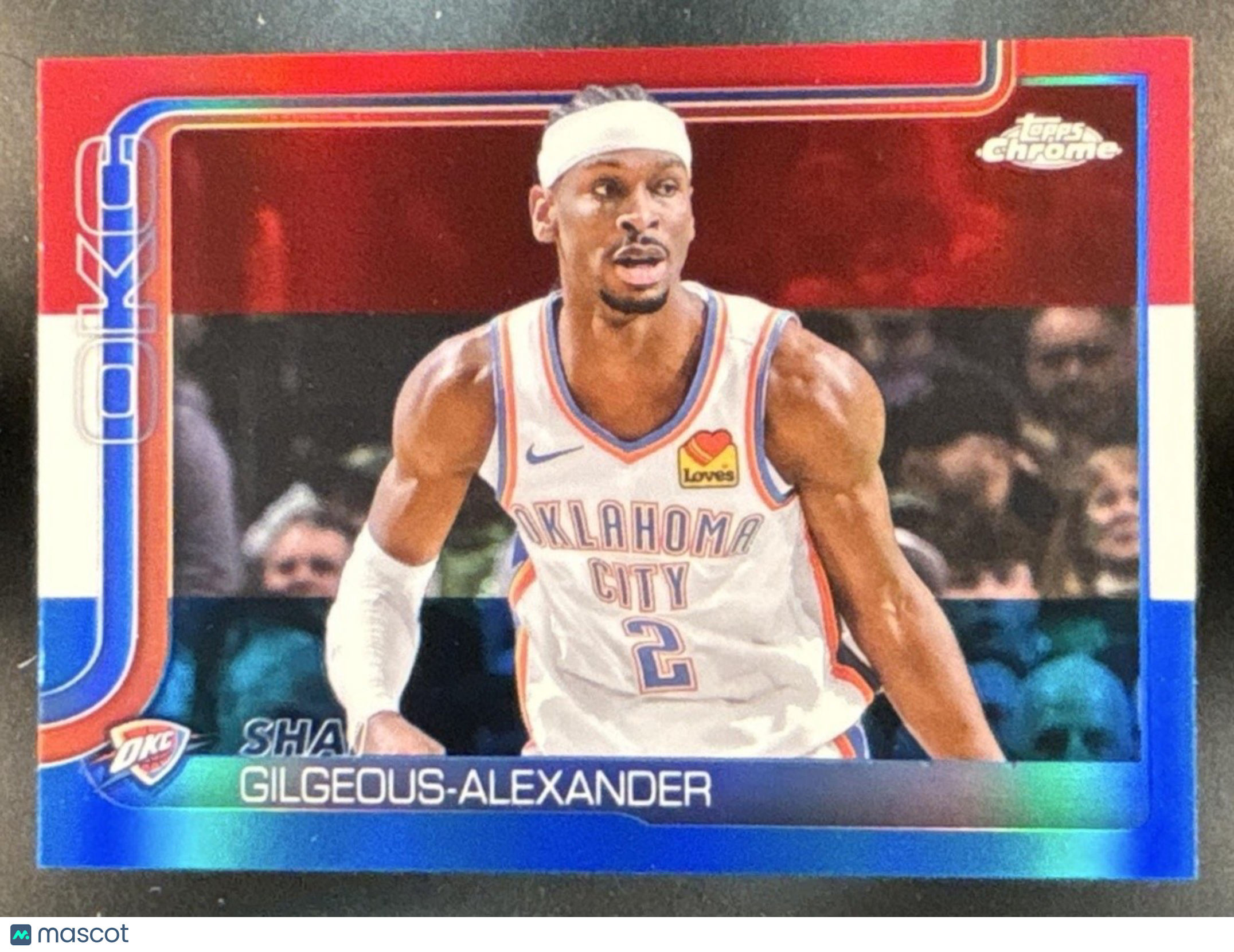 2025-26 Topps Chrome Shai Gilgeous-Alexander Red, White & Blue #141 Thunder