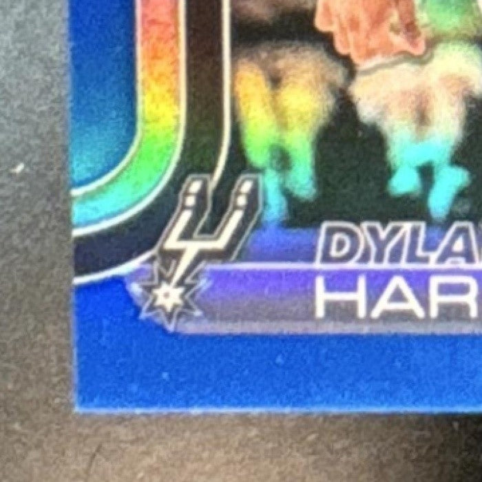 2025-26 Topps Chrome Dylan Harper Blue Refractor /150 #252 RC San Antonio Spurs
