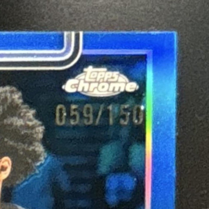 2025-26 Topps Chrome Dylan Harper Blue Refractor /150 #252 RC San Antonio Spurs