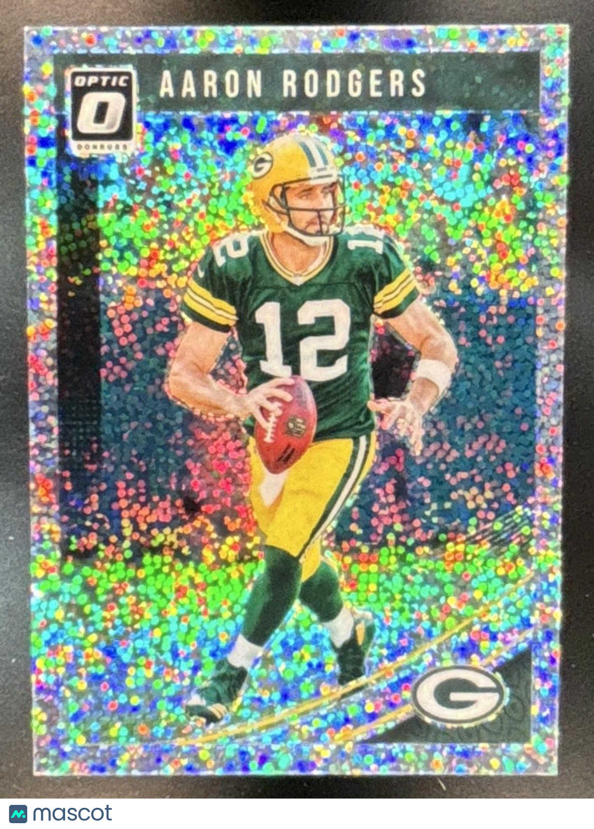 2018 Donruss Optic Aaron Rodgers White Sparkle Prizm SSP #37 Green Bay Packers