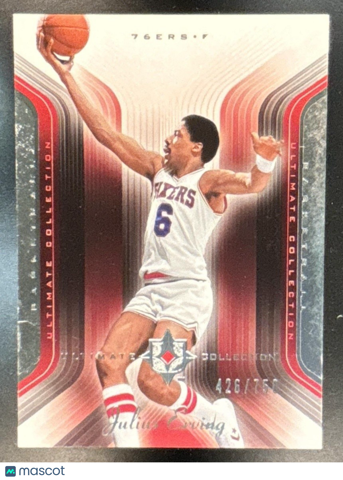 2004-05 Upper Deck Ultimate Collection Julius Erving /750 #82 Philadelphia 76ers