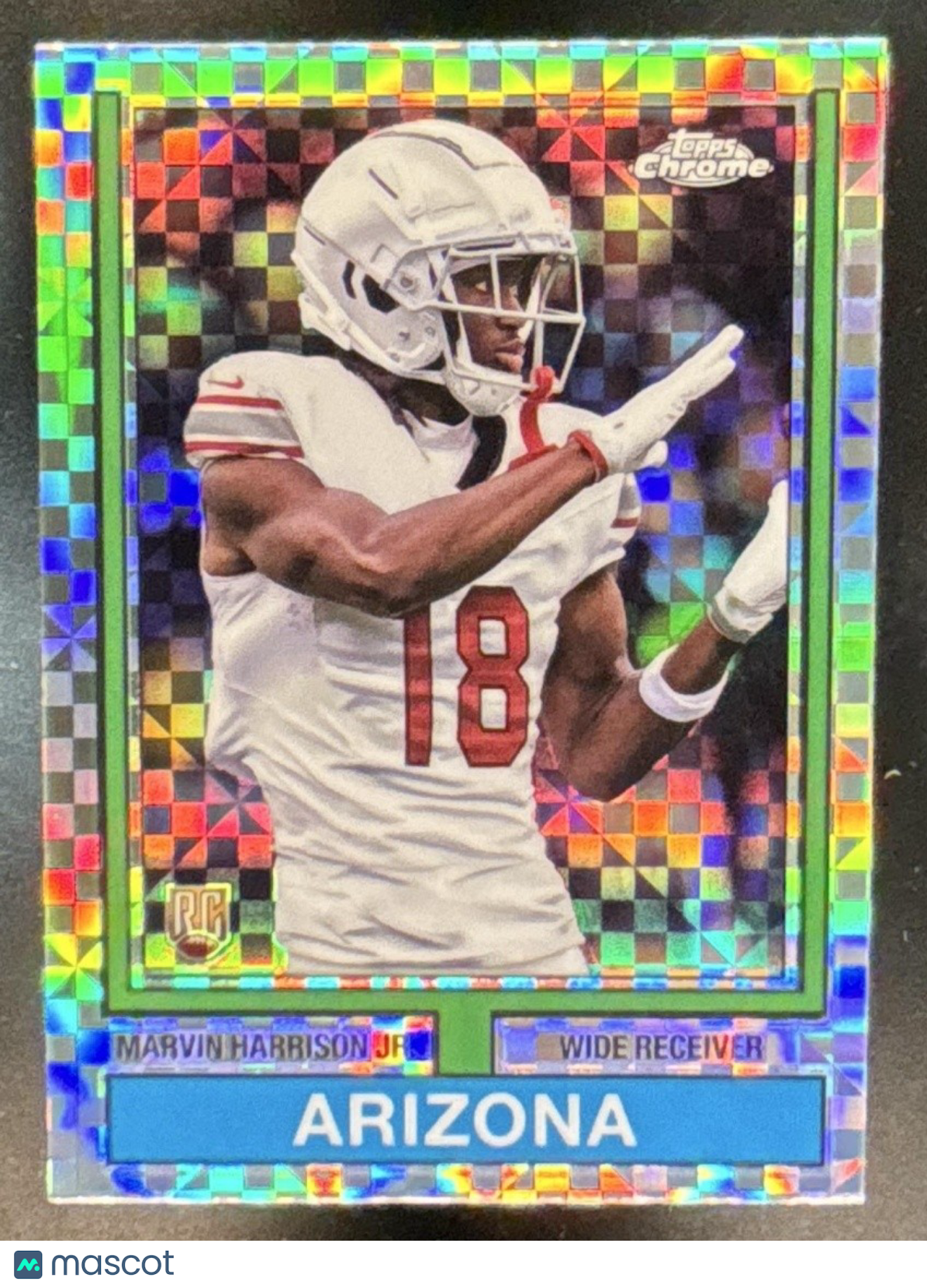 2024 Topps Chrome Marvin Harrison Jr. 1974 Football X-Fractor RC Cardinals