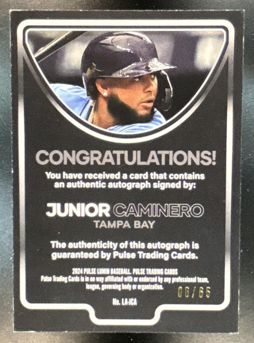2024 Pulse Lumin Junior Caminero Auto Red /65 #LA-JCA