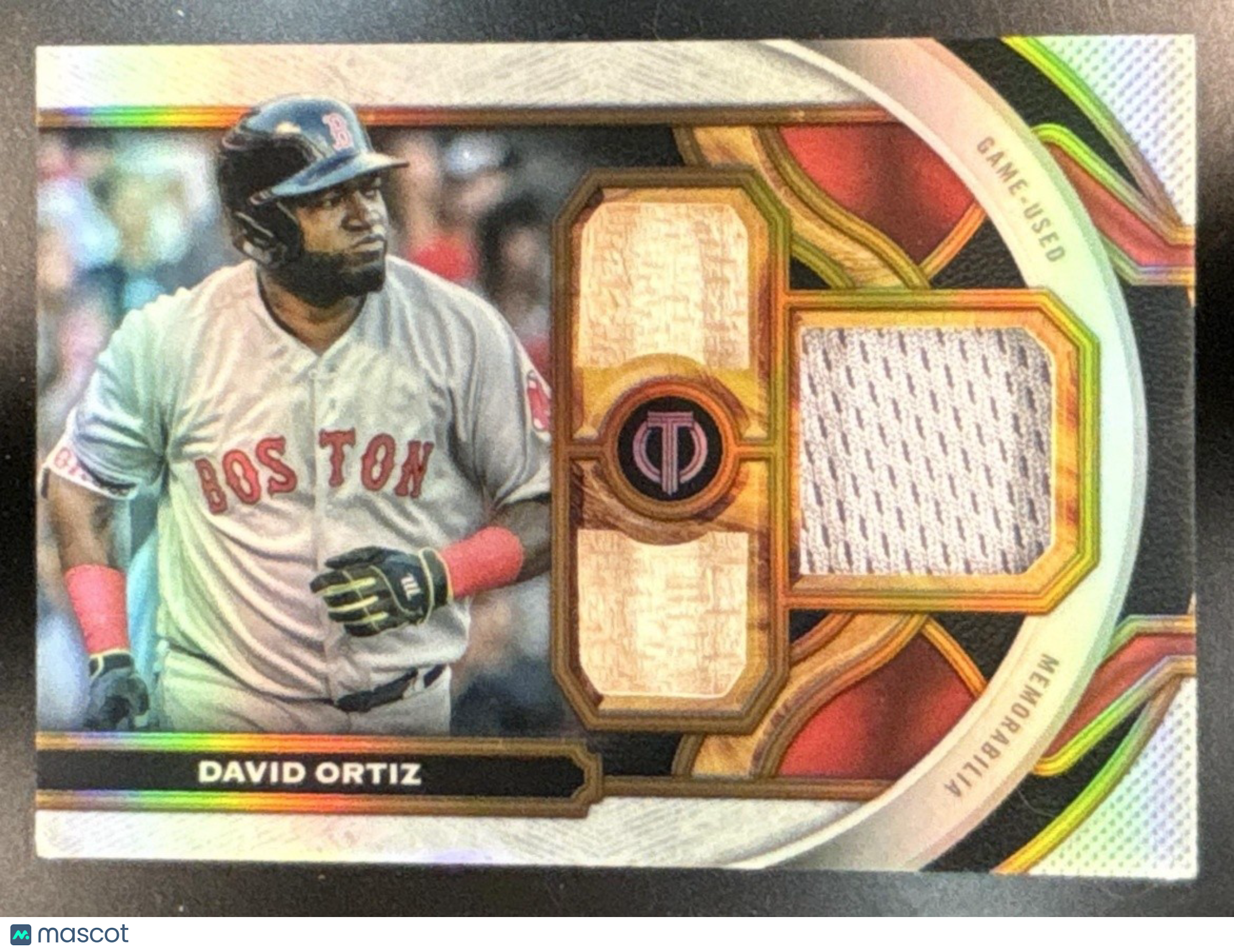 2023 Topps Tribute David Ortiz Triple Relics Orange /25 MEM Boston Red Sox
