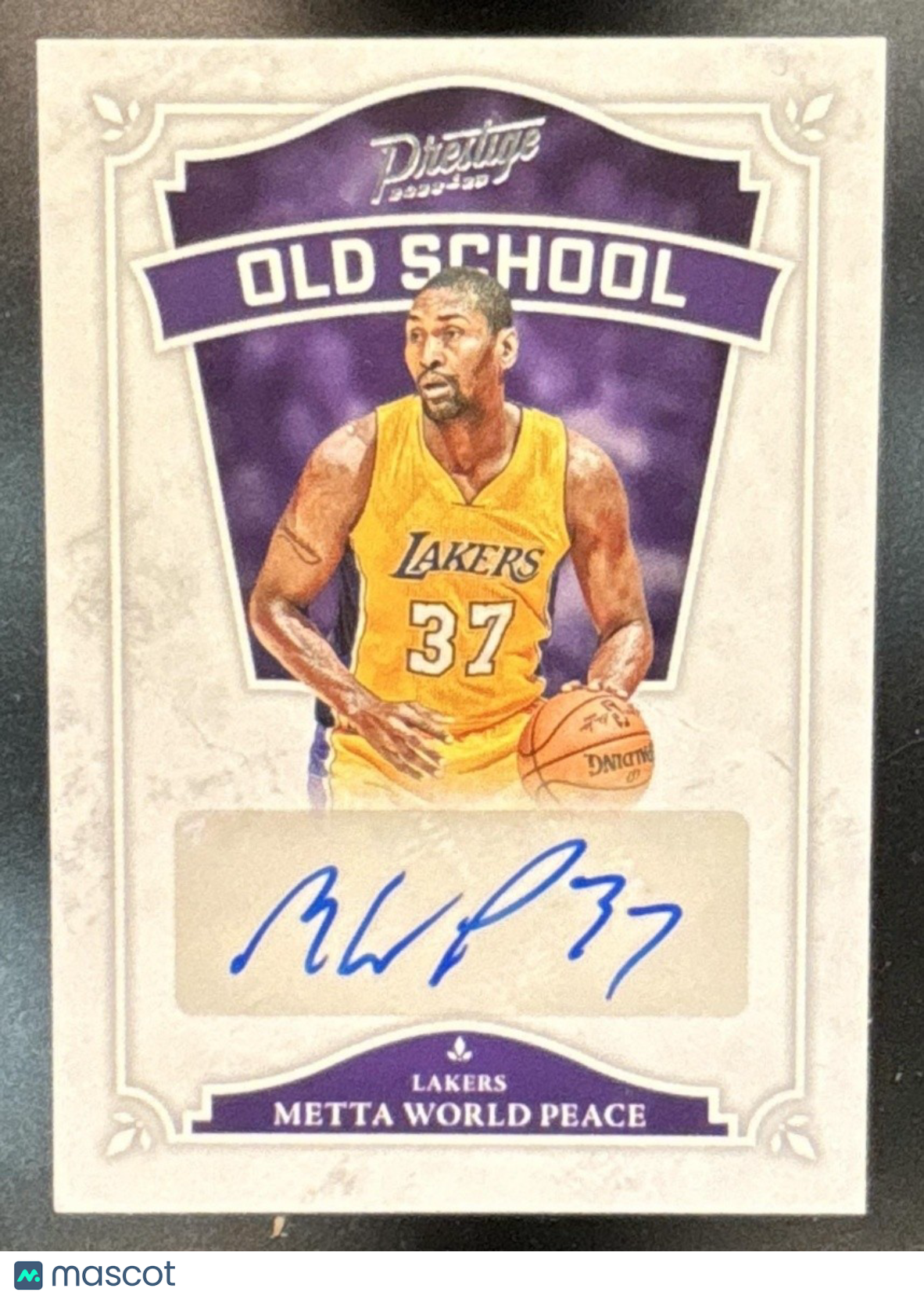 2022-23 Panini Chronicles Metta World Peace Old School Auto Los Angeles Lakers