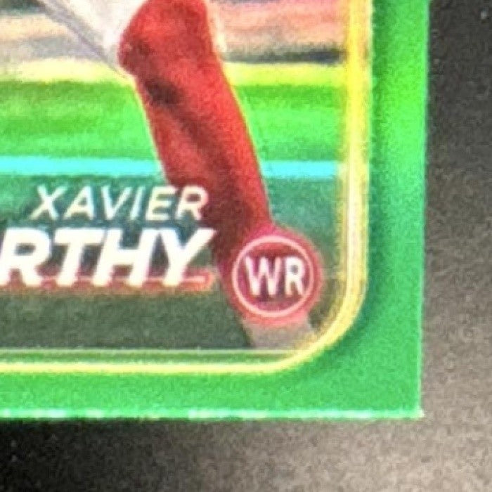 2024 Topps Chrome Xavier Worthy Green Refractor /99 #208 RC Kansas City Chiefs