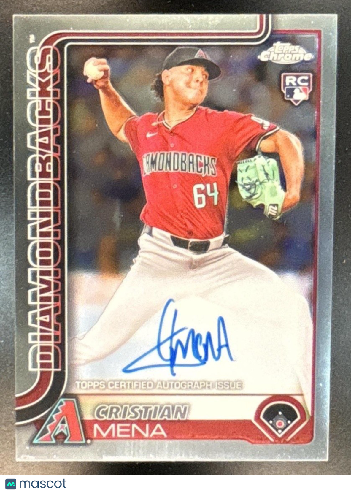 2025 Topps Chrome Cristian Mena Rookie Auto #RA-CME RC Arizona Diamondbacks