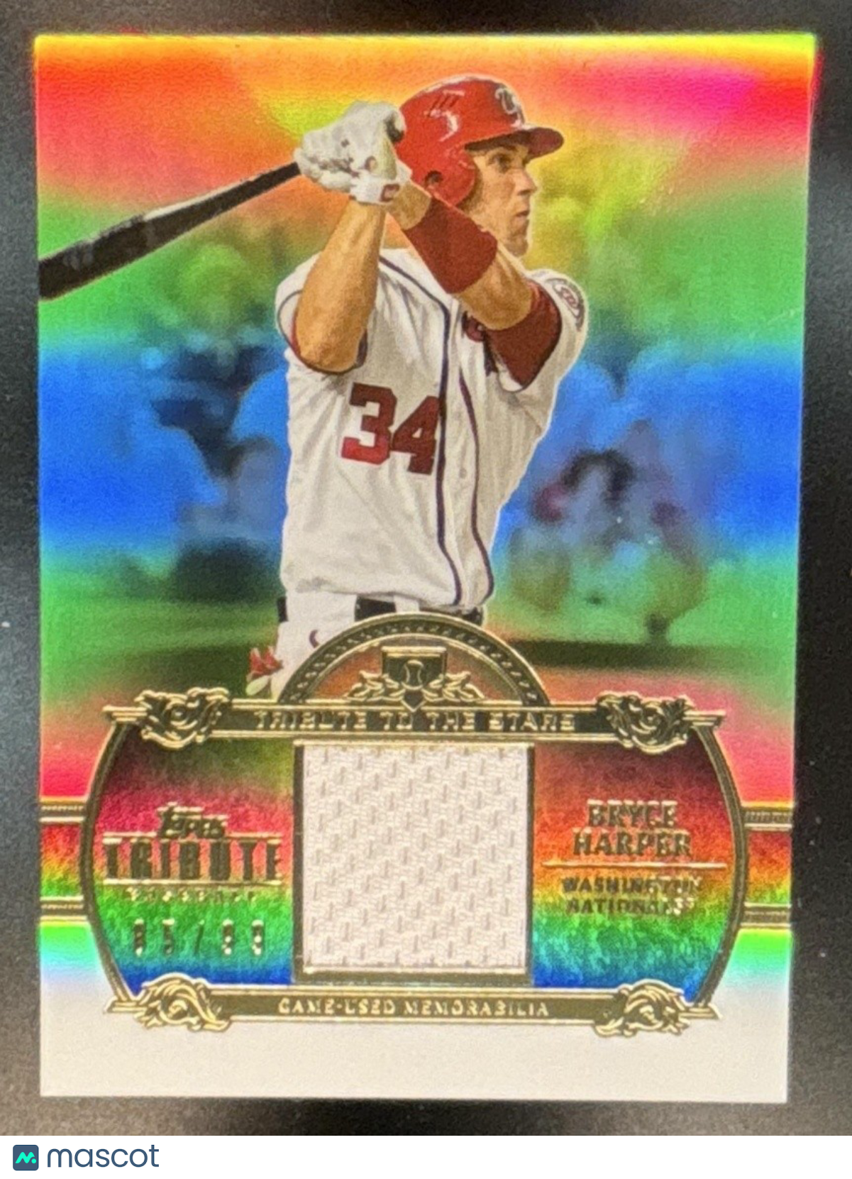 2013 Topps Tribute Bryce Harper to the Stars Relics /99 Washington Nationals