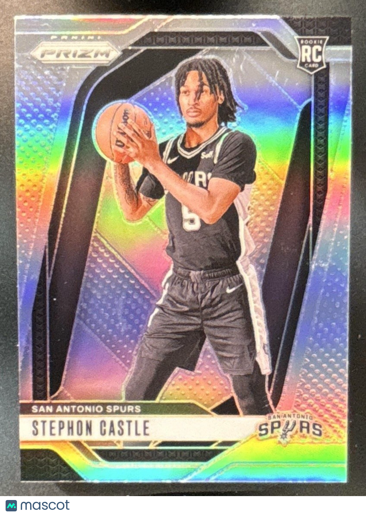 2024-25 Panini Prizm Stephon Castle Silver #234 RC San Antonio Spurs