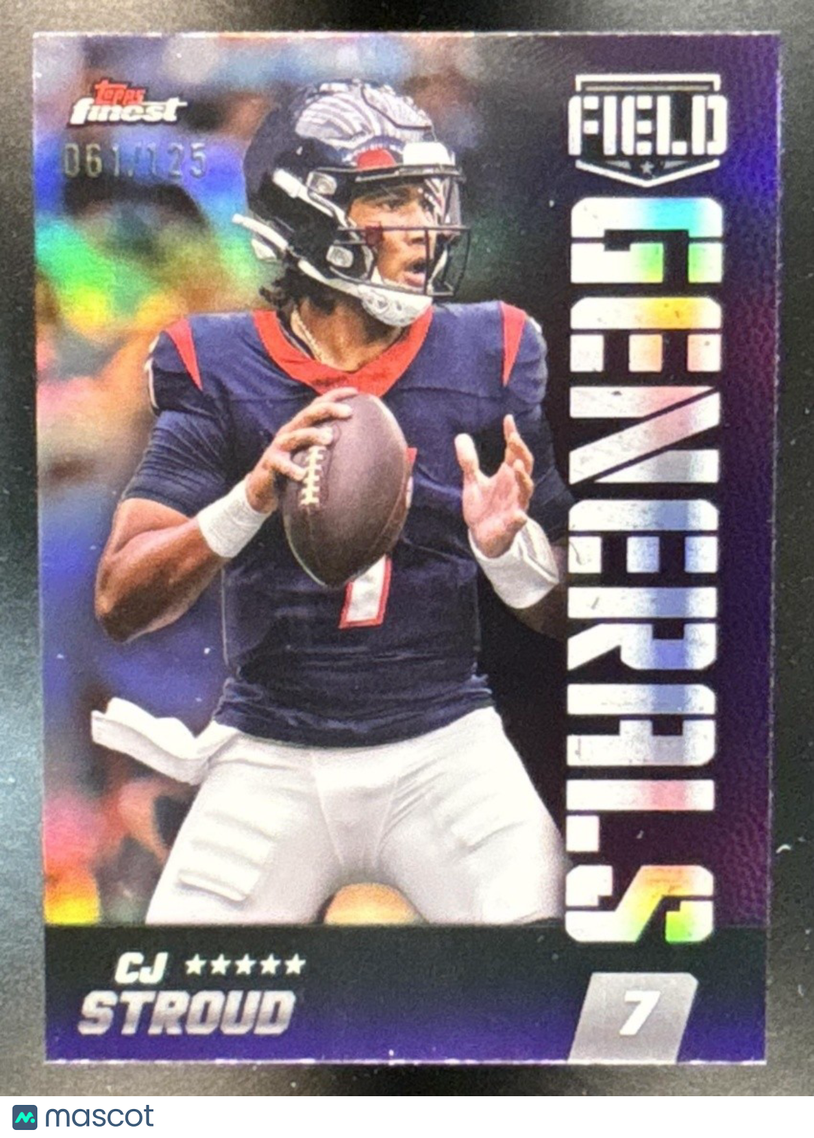 2024 Topps Finest CJ Stroud Field Generals Purple /125 #FG-17 Houston Texans