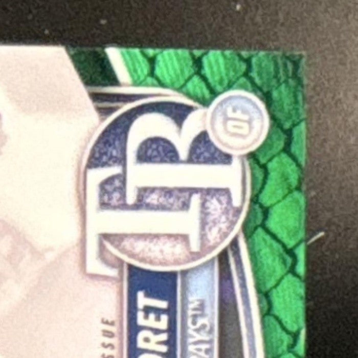 2025 Bowman Chrome Maykel Coret Auto Reptilian Green /99 1st Prospect Rays