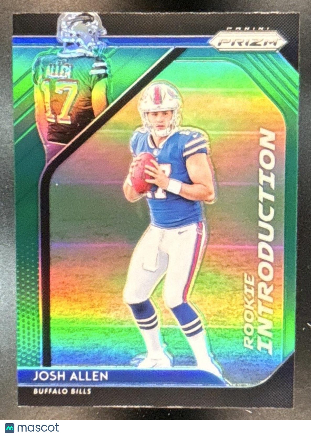 2018 Panini Prizm Josh Allen Rookie Introduction Green #RI-5 RC Buffalo Bills